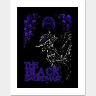 The black swordman purple Posters and Art